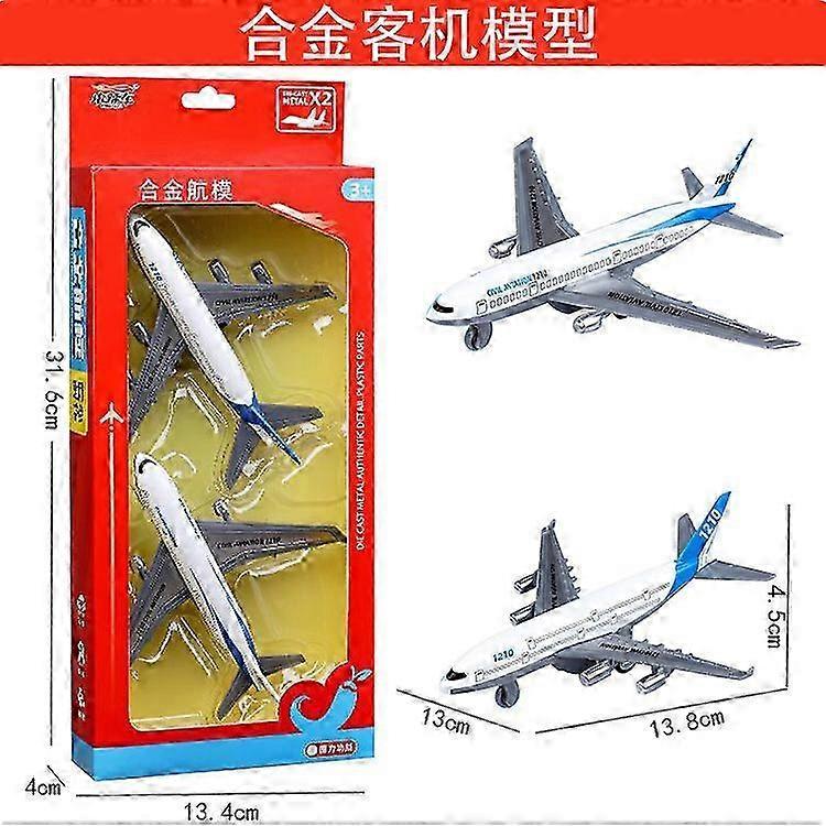 Simulation alloy airplane toy Boeing 777 passenger plane model Airbus airplane model color box packaging gift
