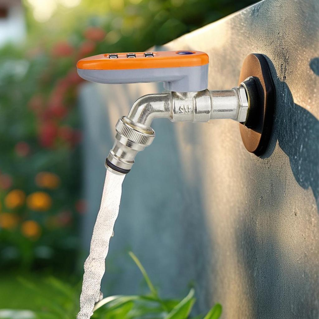 Combination Lock Garden Faucet Brass Outdoor Spigot With Combination Lock For Garden Irrigation Water Valve Device For Rental