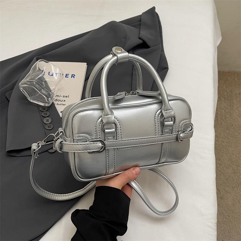 2026 New Fashion Simple PU Material Boston Shoulder Bag Versatile Minority Design Sense Commuter Crossbody Bags for Women