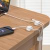 3 Pcs 3-in-1 Cord Organizer Spring Clip Holder Small Desk Cable Organizer Clips Adhesive
