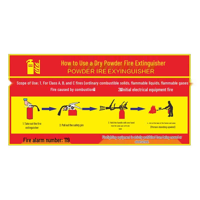 COUVEZI Fire Extinguisher  Hydrant Safety Instruction Sticker