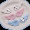 1-10 Pair Of Plush Angel Wings Brooch Bag Decoration Badge Y2K Style Gothic Lolita Plush Angel Wing Fluffy Brooch Decoration