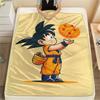 Cartoon Goku Pattern Flannel Blanket, High Quality Comfortable for All Seasons, Home Decor, Warmth and Comfort, Perfect for Gifts.