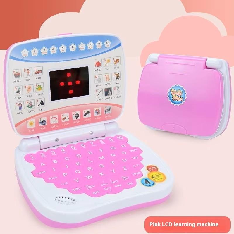 Early Education Machine Led Display Learning Device Music Children'S Toy Mini Simulated Laptop