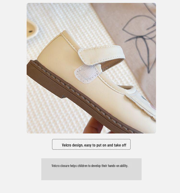 2025 Mädchen Leder Prinzessin Schuhe: Frühling/Herbst Kleinkindschuhe mit weicher Sohle