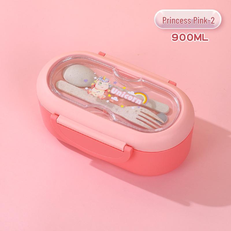 Microwave-Safe Bento Lunch Box with Plastic Dividers for Fresh-Keeping