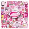 50 Pink Y2K Graffiti Stickers Small Fresh Ins Style Retro Creative Decoration Mobile Phone Water Cup Suitcase Stickers