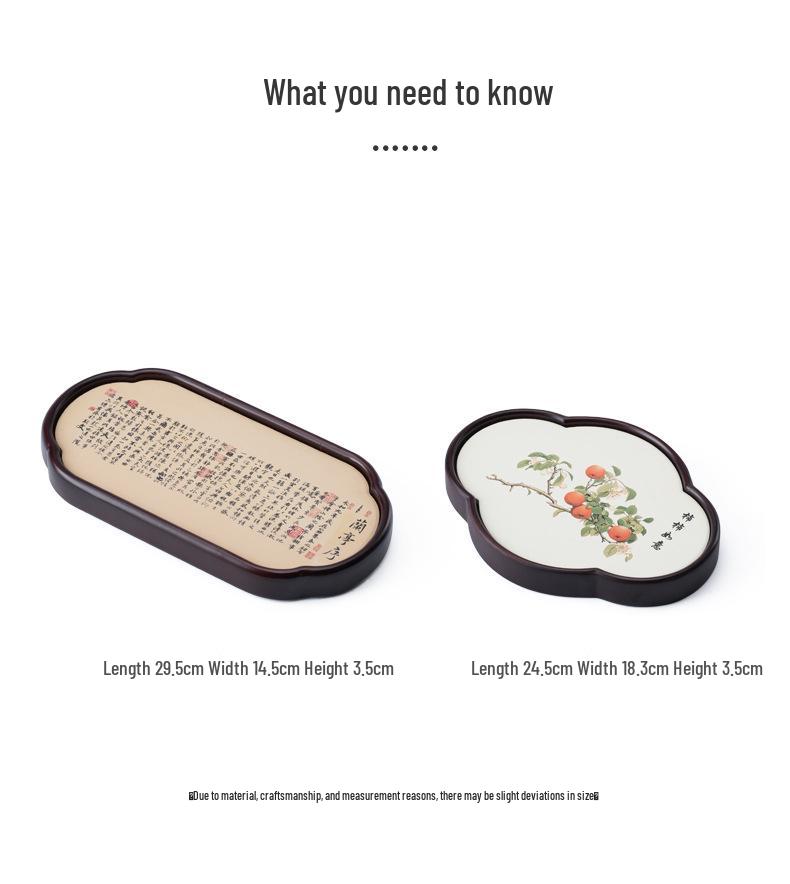 Water Absorbent Tea Tray - Small Chinese Gongfu Tea Set Accessory and Coaster for Tea Ceremony.