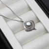 New 925 Silver Natural Pearl Pendant Women,Trendy Freshwater Pearl Pendant Wife Mother Birthday Gift White Purple