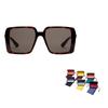 Gucci GG Pattern Injection Molded Irregular Sunglasses Women's Tortoiseshell