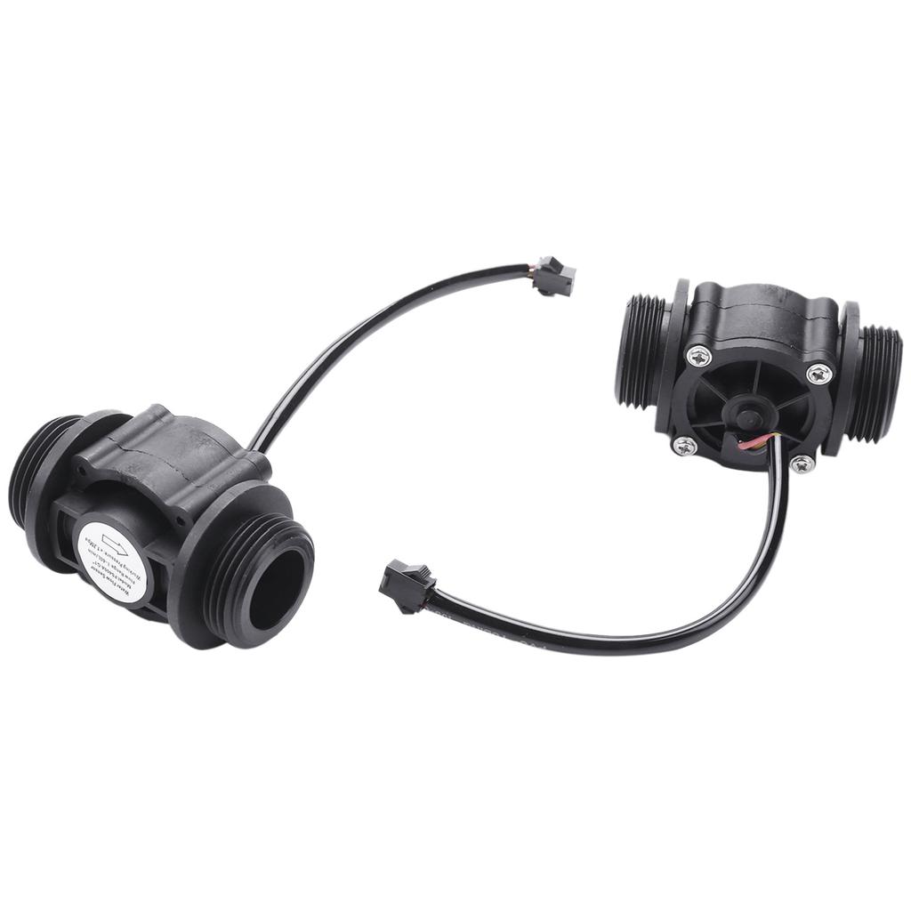 ABUL-2PCS Water Flow Sensor Fuel Flow Meter Water Meter Sensor Flowmeter Water Sensor Counter Indicator FS400A G1 DN25 1-60L/Min