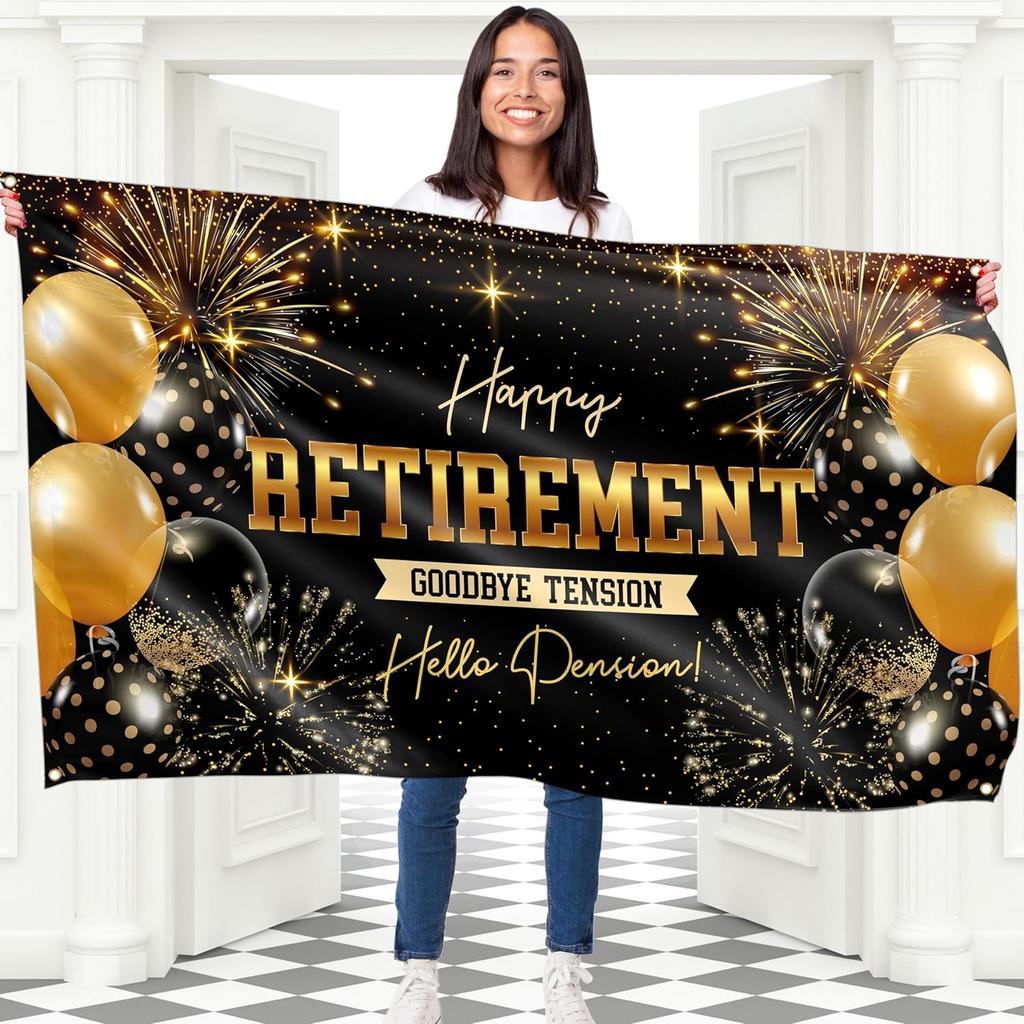 We Are So Proud of You Banner - Congratulations Banner - Congratulations Decorations - Congrats Decorations for Prom - 5ft X 3ft (Black & Gold)