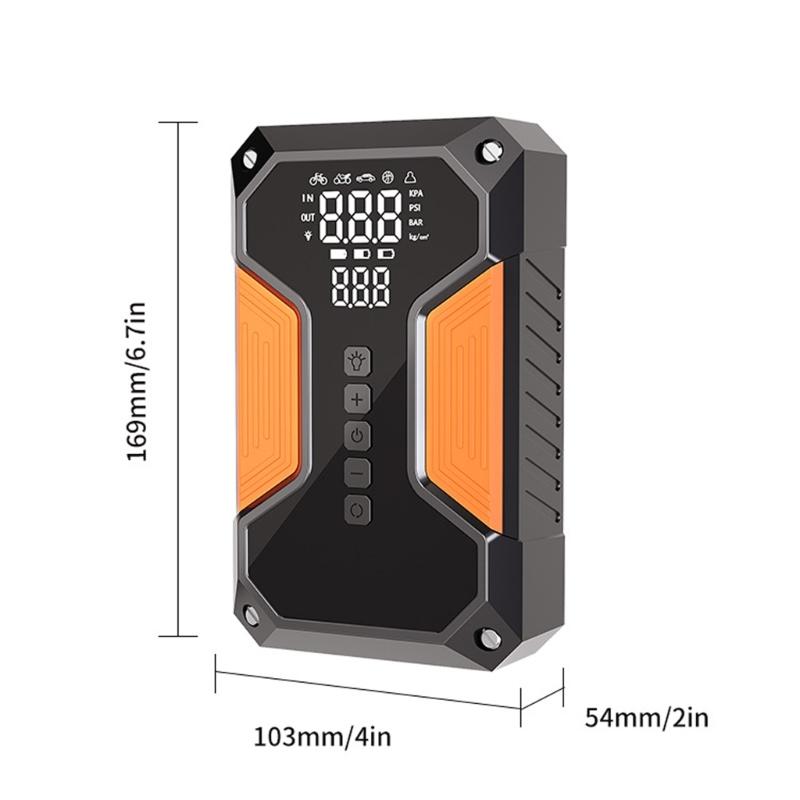 Car Jump Starter with Air Compressor, 8000mAh 12V Portable Jump Starter Car Battery Jump Box with 150PSI Tire Inflator
