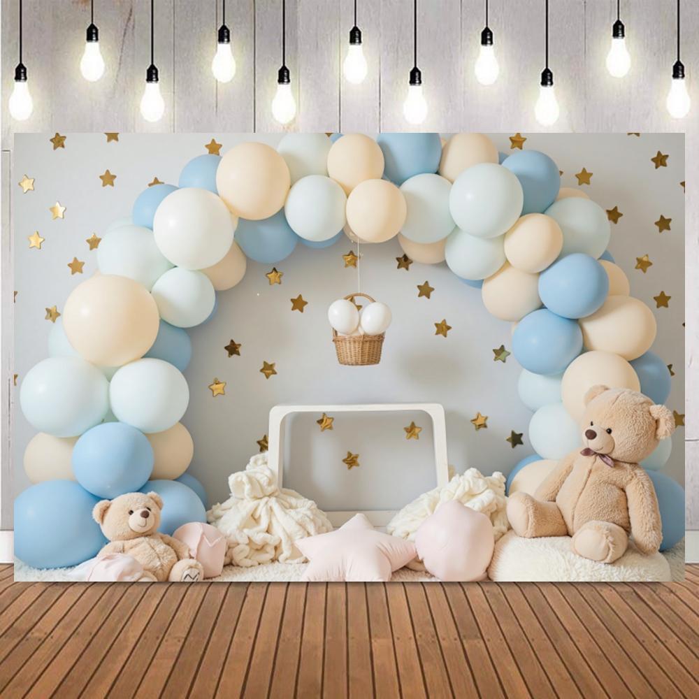 Dreamy Hot Air Balloon Cloud Backdrops Colorful Balloon Newborn Baby Shower Kid Birthday Party Home Decor Photography Background