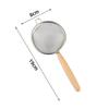 Stainless Steel Mesh Strainer with Wooden Handle, Fine Filtering for Juices, Residues and Flour, Ideal for Home Baking