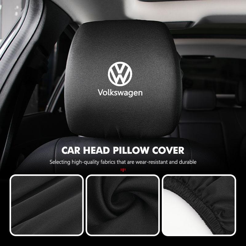 RUN1 For Volkswagen VW Car Seat Headrest Pillow Anti-Dirty Protective Cover Dustproof Scirocco Passat Polo B5 B6 B7 CC Tiguan Sharan