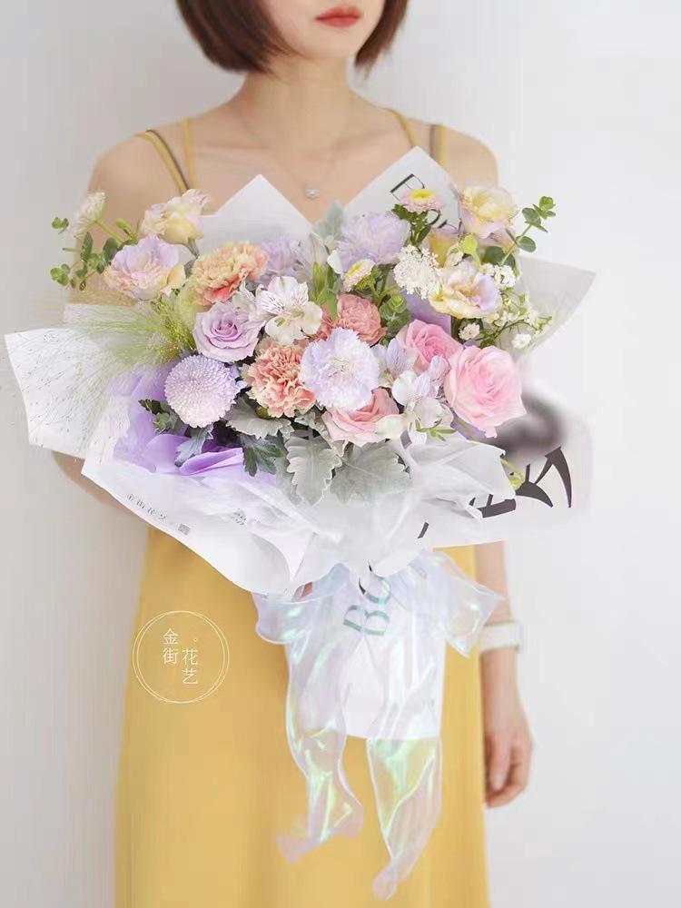 Iridescent Wavy Fish‑Tail Tulle Ribbon, Colorful Lace Yarn Tape for Flower Packaging Bow Making and Floral Art Decoration