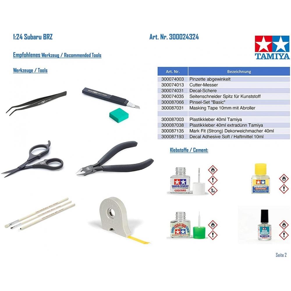 Tamiya 124 Sports Car Series Нет. 324 Subaru BRZ Пластиковая модель 24324 — фото 7