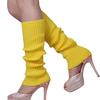 1Pair Women Winter Warm Vertical Stripes Solid Candy Colors Leg Warmers Knitting Socks for Home