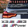 ABS Krom Bil Bakre Bagagelucka Emblem Klistermärke Styling Power Competition för BMW M M1 M2 M3 M4 M5 M6 M7 X7M X2M X3M X4M X5M X6M