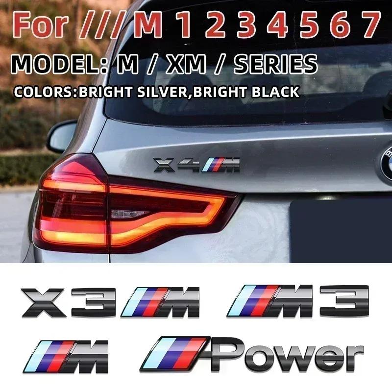 ABS Krom Bil Bakre Bagagelucka Emblem Klistermärke Styling Power Competition för BMW M M1 M2 M3 M4 M5 M6 M7 X7M X2M X3M X4M X5M X6M