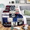 Baseball Home Customize Your Name Blankets Comfortable Soft Lightweight Multipurpose Blanket For Picnic Sofa Office Bed Living Room Suitable As Gifts