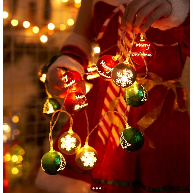 1PC 1.5m 10 lights electroplated star light string Christmas tree pendant ambient light string Interior decoration Christmas