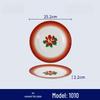 Wuhe 10-inch Nostalgic Floral Melamine Dinner Plate
