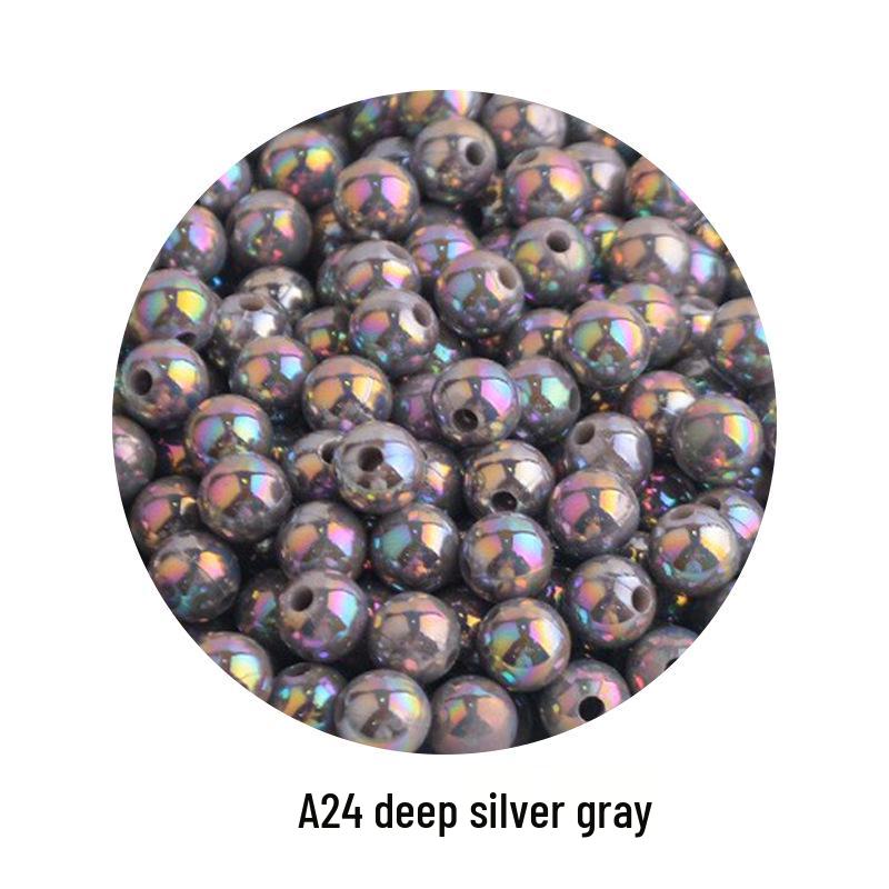 Iridescent AB Color Bubble Beads – Handmade for DIY Bracelets, Wedding Dress Accessories, and Imitation Pearls