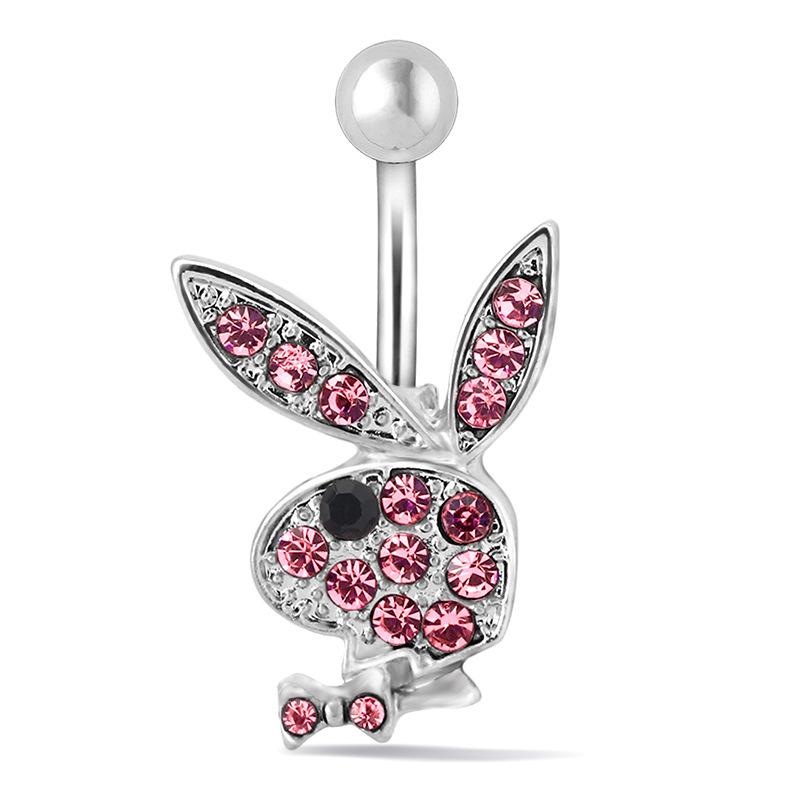Stainless Steel Cartoon Rabbit Belly Button Ring Navel Piercing Body Jewelry