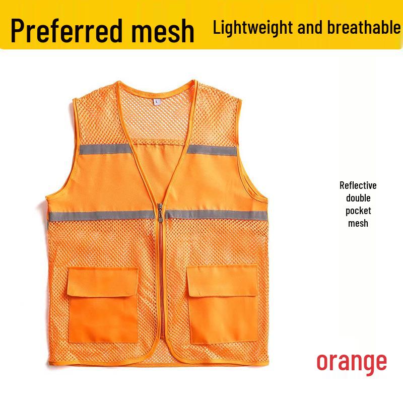 Custom Mesh Breathable Volunteer Vest with Logo for Events and Workwear