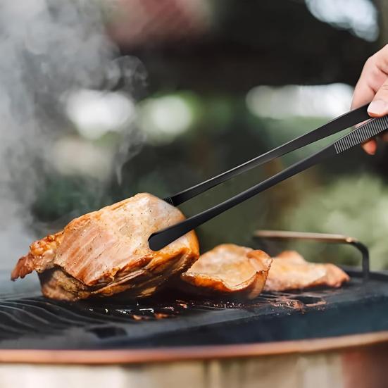 3 Bucăți 25 cm Pensete de Bucătărie Pensetă Fină Clește Pensetă Oțel Inoxidabil Clește pentru Grătar Pensete Lungi pentru Gătit pentru Fructe de Mare Plating și Servire