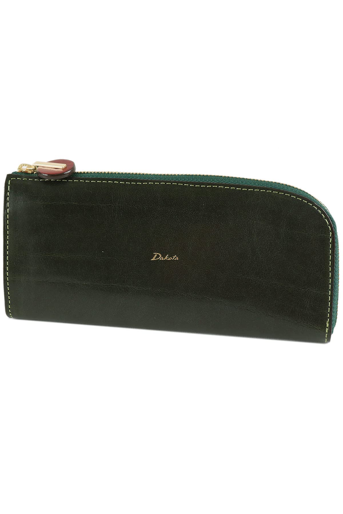 

Dakota Women s Long Wallet with L-Shaped Zipper, Genuine Leather, Green, DA-30524-50