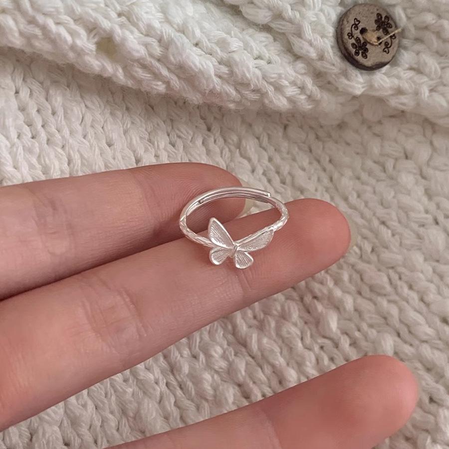 Adjustable Delicate And Butterfly Open Ring For Women Modern Minimalist Fashion Accessory