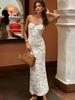 2026 European & American Women's Strapless Spaghetti Strap Slim Fit Long Dress
