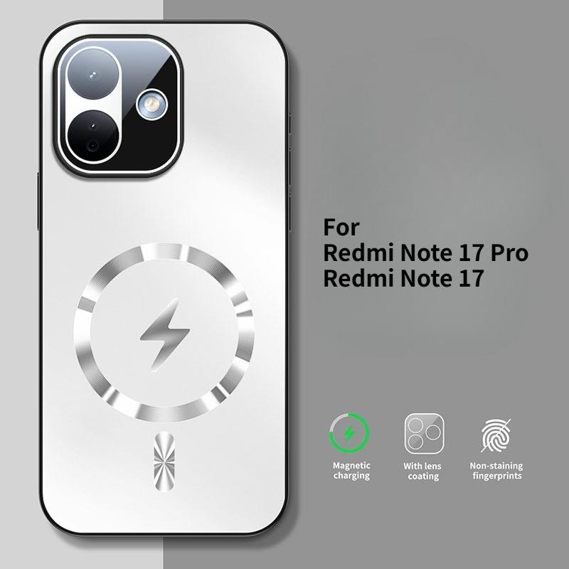For Redmi Note 17/17 Pro Case New AG Matte Lightning Magnetic PC-TPU Cover For Redmi Note 17 Pro Shockproof Bumper Funda