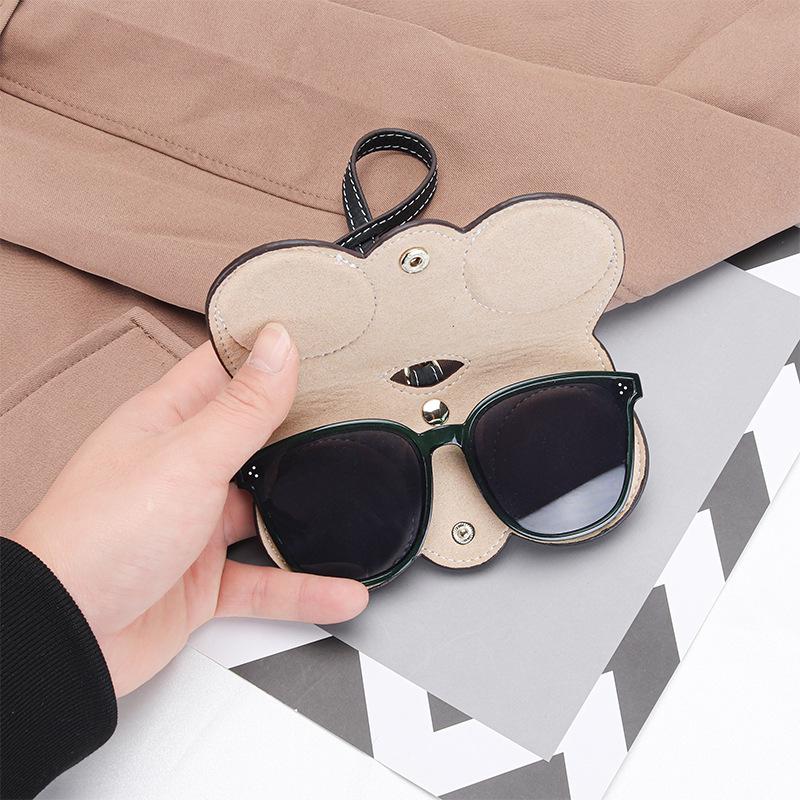 Women's Genuine Leather Sunglasses Case - Cute, Portable, New Ins Style Storage Bag