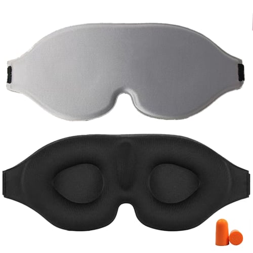 Wulsalio Eye Mask, 3D, Stylish, Sleeping Mask for Restful Sleep, 99.99% Light Blocking, Breathable, No Pressure, Lightweight, Skin-Friendly, Perfect F