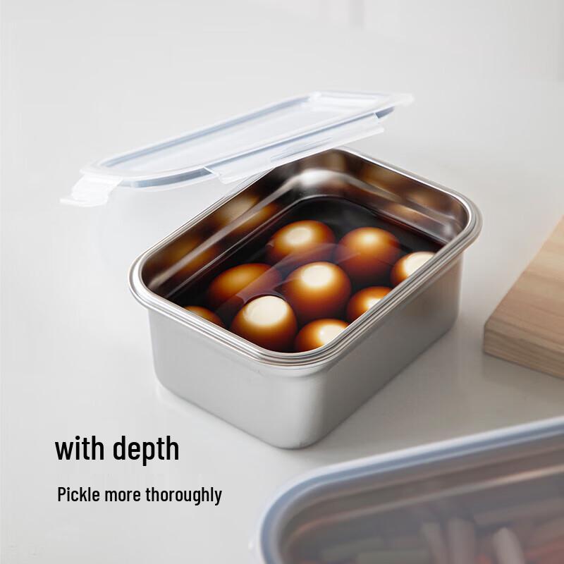 NIVORCE 304 Stainless Steel Food Storage Container