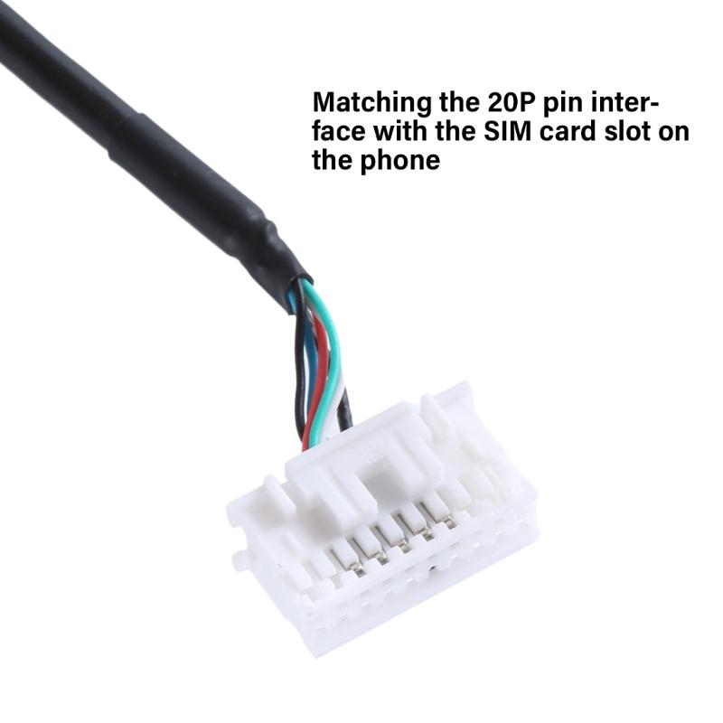 4G 20pin Cable Connector Phone Card Slot Adapter For Radio Multimedia Navigation Upgraded Car Stereo Connector