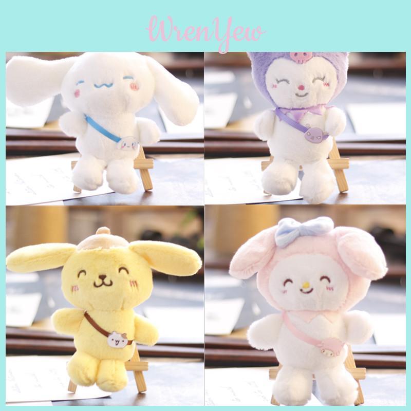 Cute Sanrio Characters Plushies Kuromi Cinnamoroll Melody Backpack Keychain