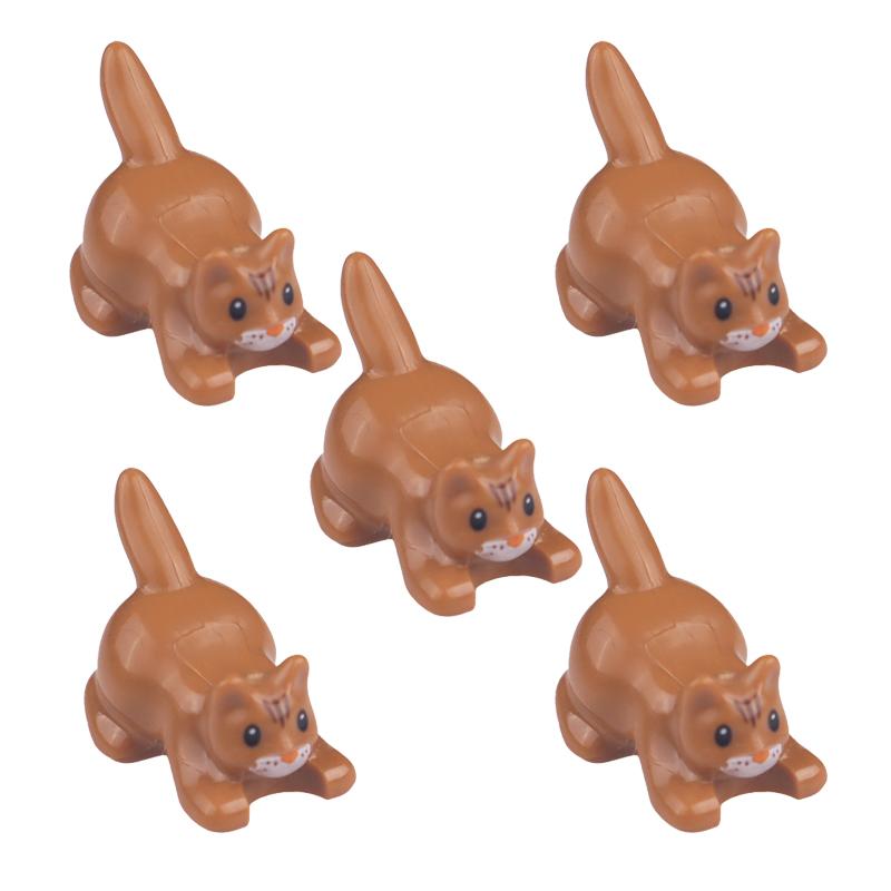 

Совместимые мини-животные, строительные блоки, кофейный кот, персидские кошки, котенок, домашний кот, дети, собирают кирпичи, детские игрушки своими руками, 5 шт.