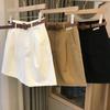 Summer Women's Wide Leg Shorts Thin Cotton A-frame Shorts Office Ladies Loose Casual Zipper Shorts for Women