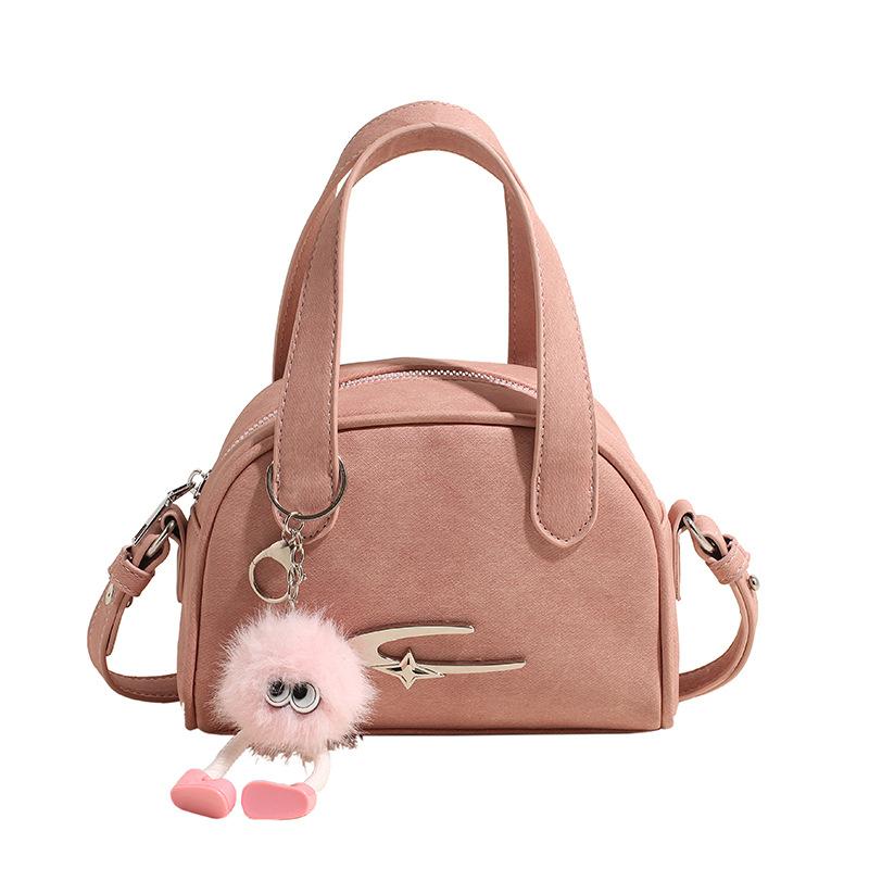 

Женская простая сумочка 2025 весна новая универсальная наплечная сумка-мессенджер текстурная маленькая квадратная сумка женская розовый