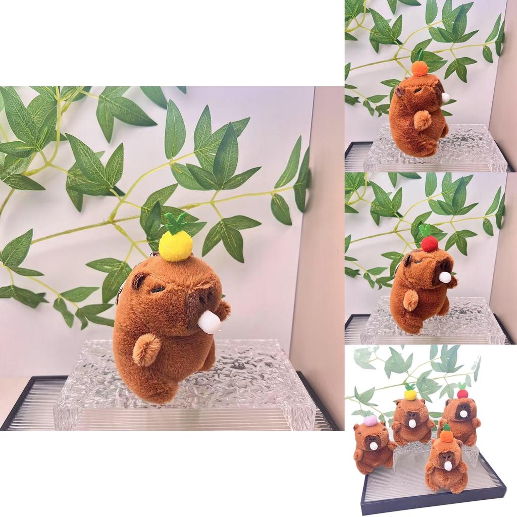 Cute Capybara Plush Toy Keychain With Bubble Blowing Design Ultra Soft And Fun