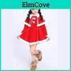Luxurious Velvet Kids Christmas Costume Unisex Red Santa Outfit For Holiday Performances