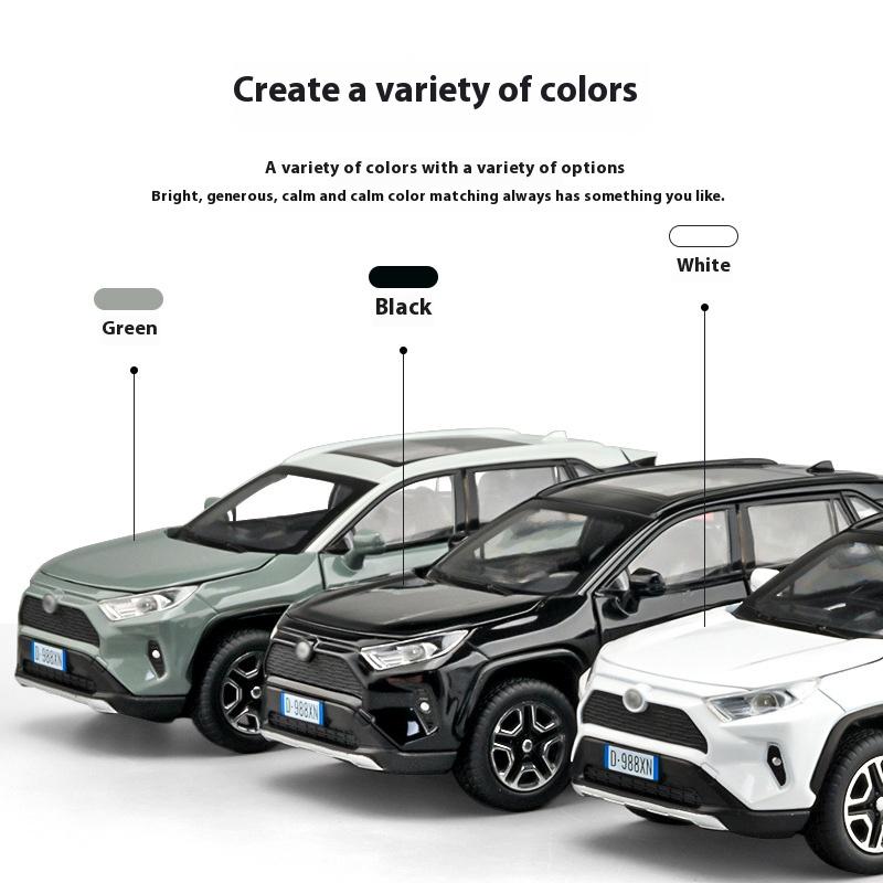 1/32 alloy Toyota RAV4 car toy model, exquisite desktop ornaments, best collection for car model enthusiasts, Halloween gifts