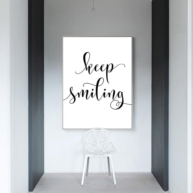 Inspirational quotes Poster Hand painted font canvas living room wall decorative painting art