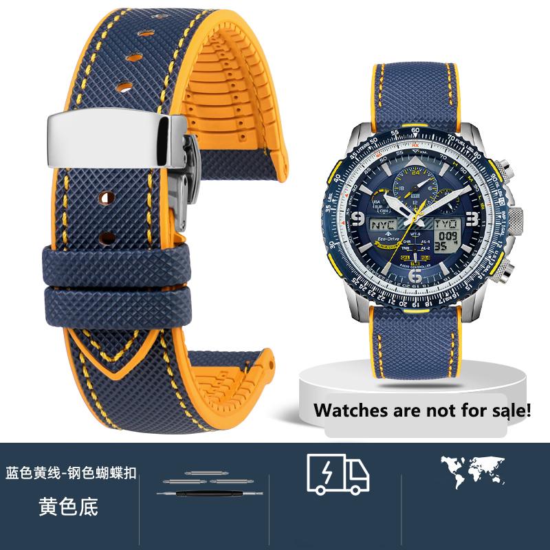 20mm 21mm 22mm 23mm 24mm Unisex Hochwertiges Nylon-Gummi-Unterband Wasserdichtes Uhrenarmband für jede Uhrenmarke Herrenarmband