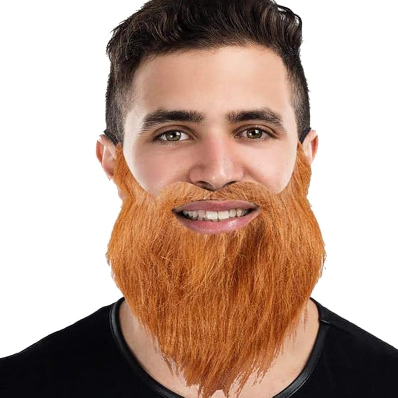 

[Schicksal.] cosplay accessories fake mustache false beard Simple type beard beard disguise costume party cross-dressing beard reusable, brown